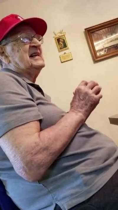 99 year old dad when he gets the joke