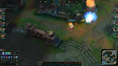 Baited an ADC's Flash by Emoting making it look like I was gonna ult them