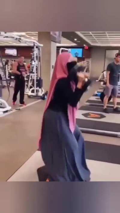 Halal workout, training for the next ninja warrior.