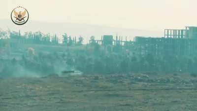 NLF ATGM team targets what appears to be an SAA T-72 