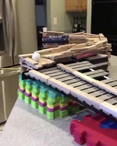 This Ridiculous Home-Made Rube Goldberg setup