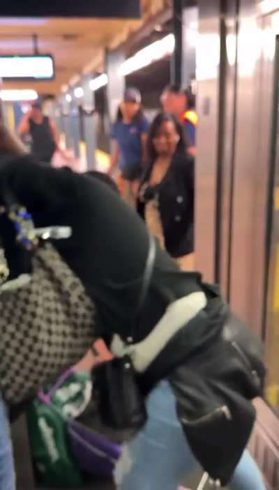 Grown women fight in NYC train station’s elevator 