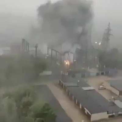 Lighting strike and transformer explosion, Moscow, June 28 2021