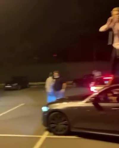 Jumping off car roofs