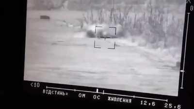 Group of Russian infantry hit by Ukrainian ATGM Stugna-P near ​​the village of Yakovlivka, Donetsk region