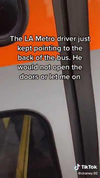 Bus drives away when a disabled person asks for the ramp