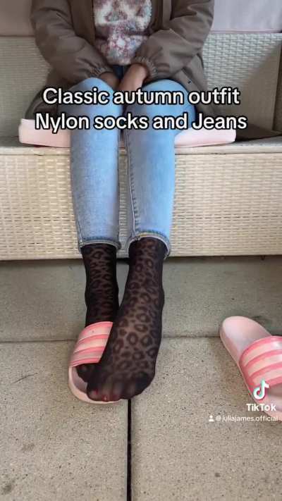 My lovely leopard nylon socks @juliajames.official