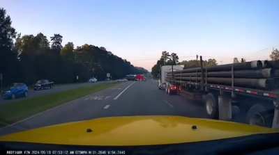 Lufkin, Texas - Collision between tanker and flatbed truck