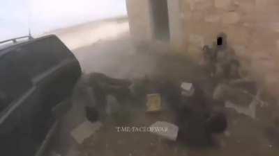 An accurate mortar strike kills Sayfullah Shishani, the Chechen al Nusra commander. 2014 Syria/Aleppo