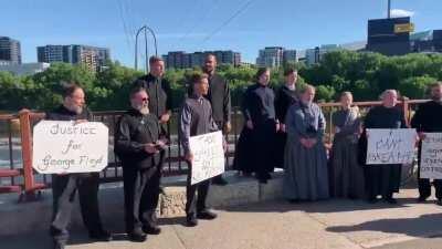 Even the Amish who don't use social media are out giving their support in Minneapolis.