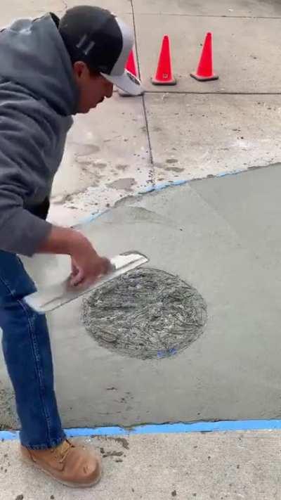 this concrete work around a manhole