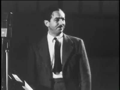 Walt Disney in 1940, recording lines for the voice of Mickey Mouse alongside Billy Bletcher (the original voice of Pete). This is the only known footage of Walt performing as Mickey, and the footage wasn't known to have even existed until its discovery (a