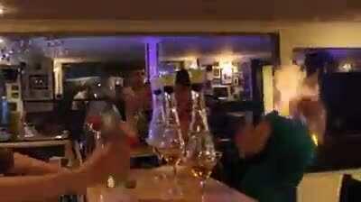 HMFT after the bartender makes a flamethrower