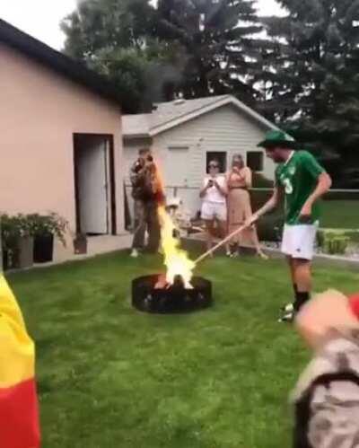 WCGW lighting the backyard bonfire?