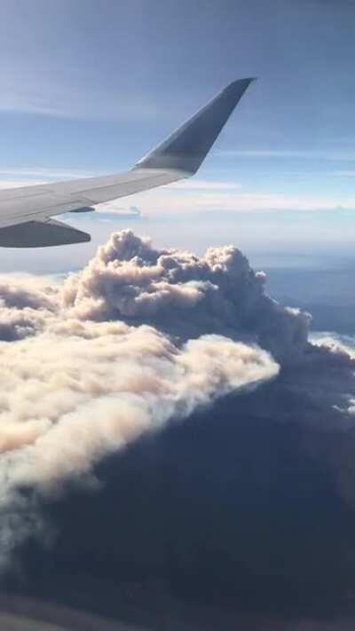 CA Wildfires From 30,000 ft.