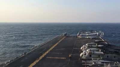 AV-8B launch from a LHD in the Persian Gulf (2017) [1920x1080]