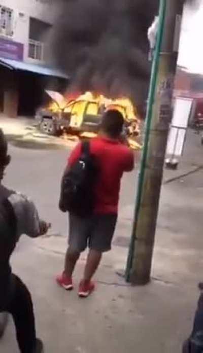 WCGW? - Standing next to a burning car...