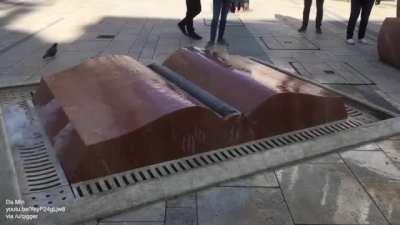 The Open Book Fountain in Budapest