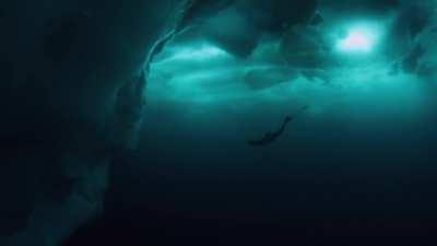 diving beneath the ice