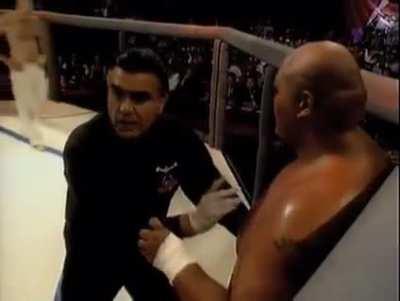 The very first UFC fight. Gerard Gordeau (Savate) vs Teila Tuli (Sumo) UFC 1