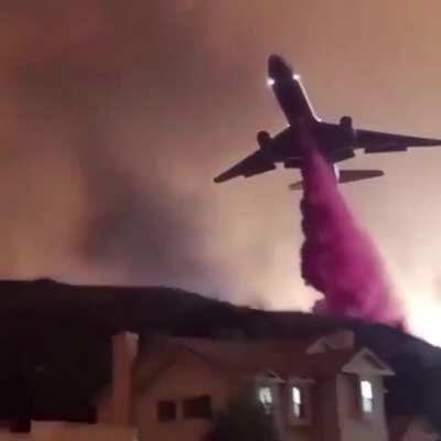 DC-10 dropping some retardant in California, @10_tanker on instagram