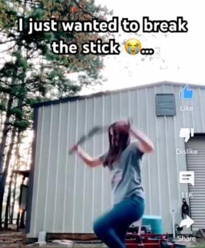 WCGW Breaking a Stick with Your Knees?