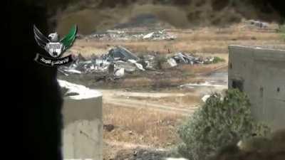 GMB fighters take a crack at a Syrian Army BMP-1 using a recoilless rifle on the outskirts of Ghouta - 6/4/2013