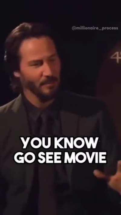 Now we know what Keanu is most interested in