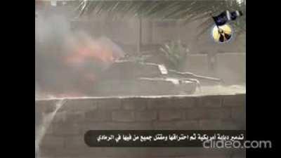 Al-Qaeda in Iraq's (AQI) IED Disables and Destroys M1A1 Abrams Tank in Iraq's Anbar Province 2005