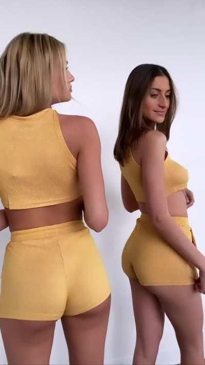Corrin Schneider and Tatiana , stunning in yellow