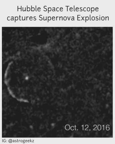 Hubble telescope capturing a supernova over the course of 3years (2014-17)