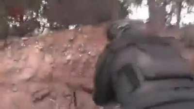 Opposition cameraman is injured after his position comes under sustained high-caliber fire - 3/18/2014