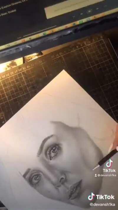 Elizabeth Olsen drawing my friend made