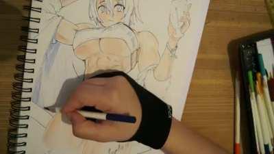 Sexy Hentai Girl Speed Drawing