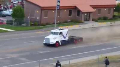 This is the World Record for semi truck jumping.