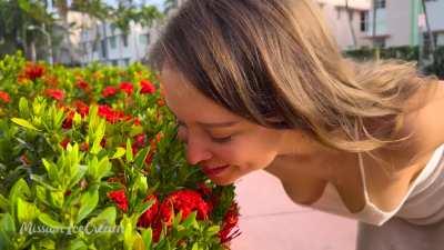 gotta stop and smell the flowers 