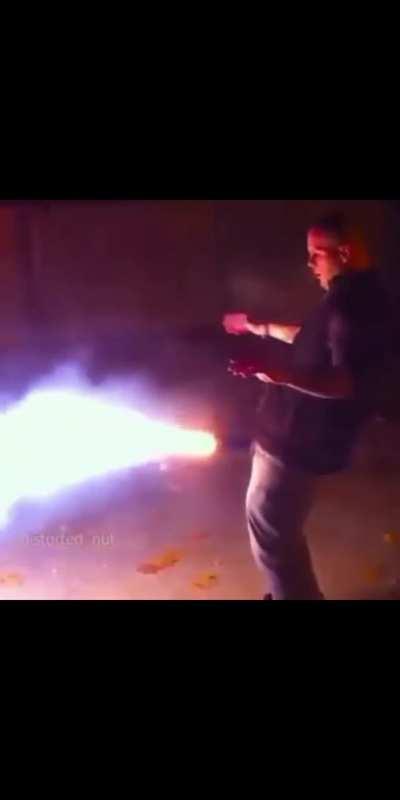 Another dude messing with firecracker