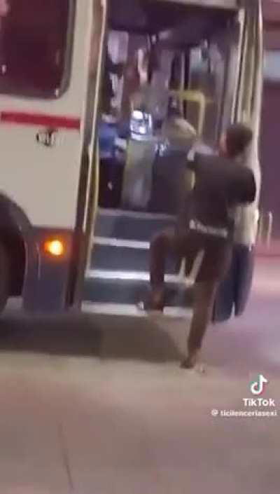 Man learns what the floor tastes like after messing with bus