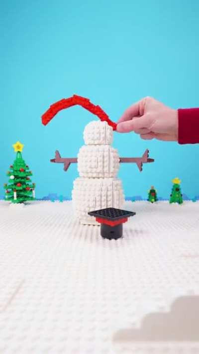 building snowmen stop-motion