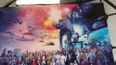 The Cast of Star Wars 2000 pieces. It was a beast.