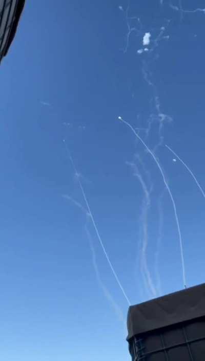 U.S. Patriot Missiles intercepting Iranian TBMs at Al Assad Air Base, Iraq. (20-Jan-24)