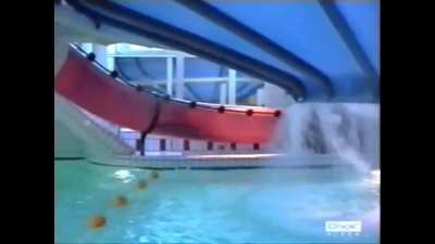 &quot;The Fly Over&quot; - the world's first and last fully underwater water slide at Duinrell Amusement Park in the Netherlands, constructed in 1994 and ceasing operation in 2003. During the duration of the slide, riders were completely submerged in water. 