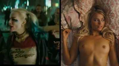 Margot Robbie - Supervillain Dressed vs Undressed