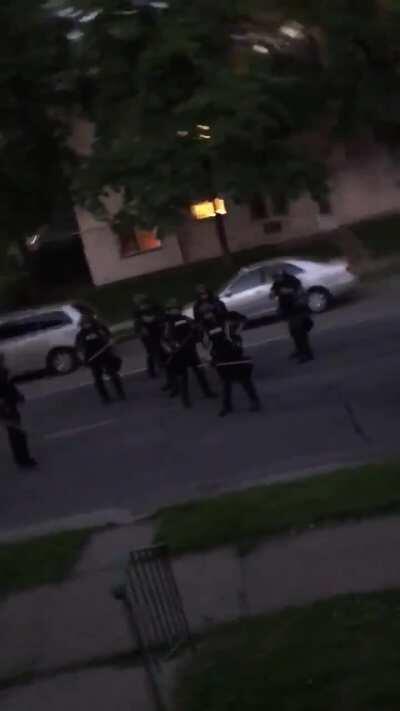 Please make this go viral. I am begging you. Police and National Guard patrolling neighborhood and shooting civilians on their own property. Make America see this, I beg you. [Minneapolis]