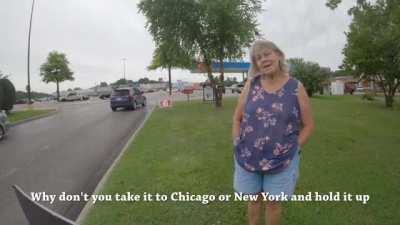 Holding a black lives matter sign in America’s most racist town- headquarters of the KKK