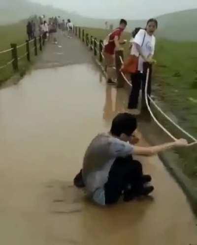 Confucious say man who imitate crab scuddle, find himself in puddle