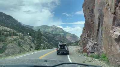 Have you ever driven the Million Dollar Highway in Colorado? It was one of the most beautiful and scary drives I’ve ever taken. No guardrails and huge cliffs. Keep your eyes on the road! I was the passenger in this video.