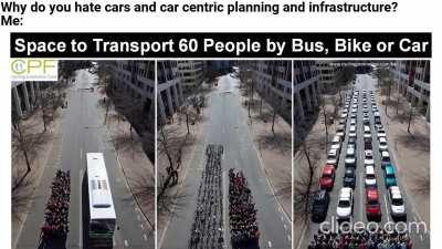 So again, why are you again cars and car centric planning and infrastructure? 