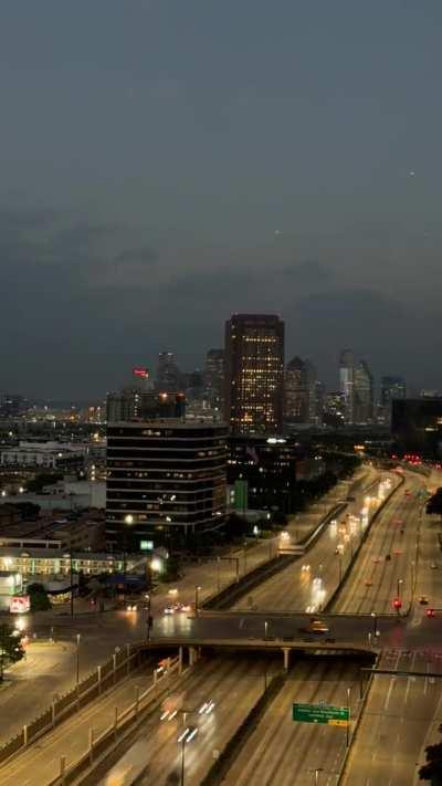 Eclipse Timelapse Downtown Dallas