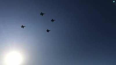 Super Bowl LVII flyover from the top of Camelback Mountain